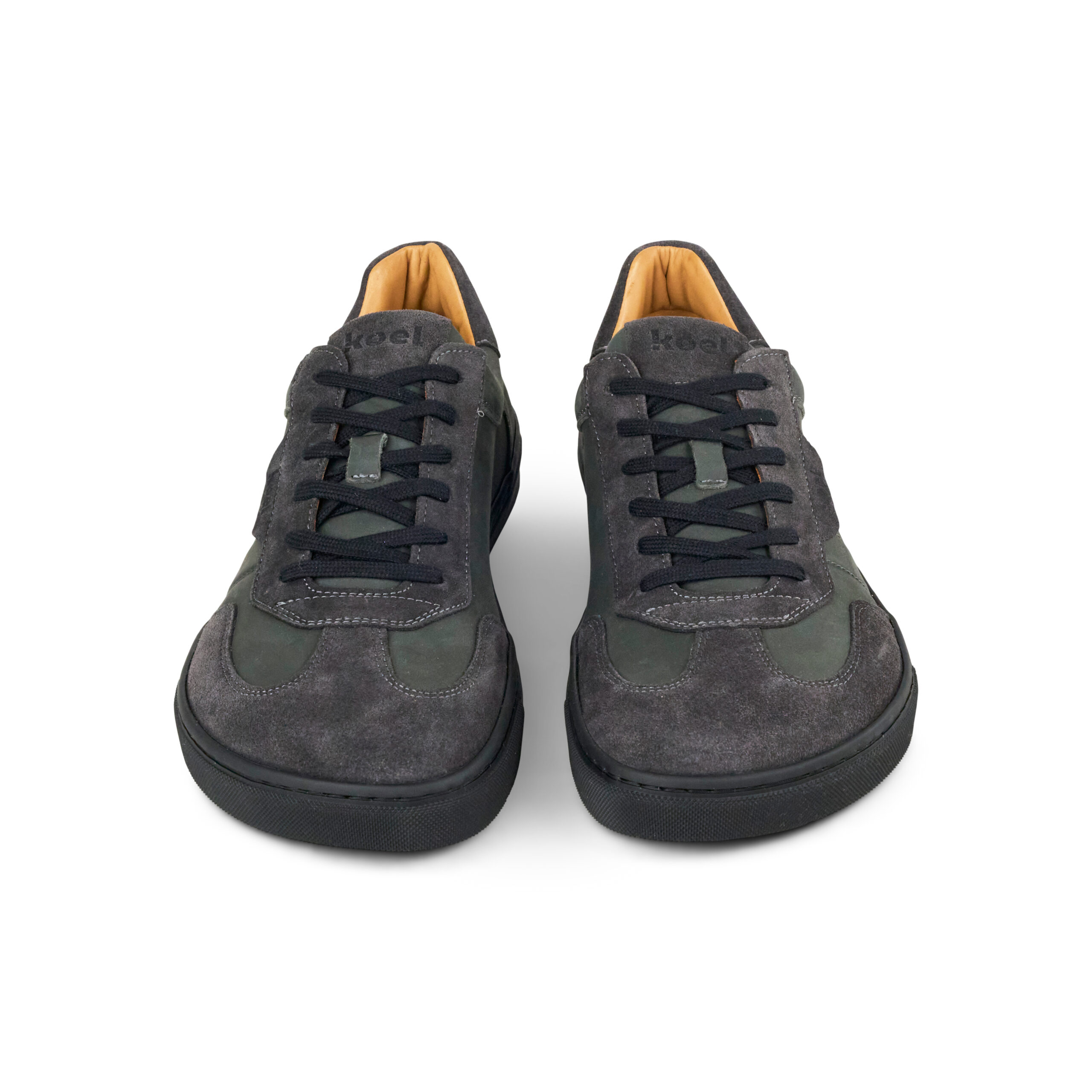 Koel Helio Suede Barfussschuh Herren Grey/Cognac